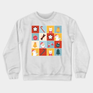 Cute French Bulldog Santa | Christmas Patterns Crewneck Sweatshirt